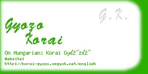 gyozo korai business card